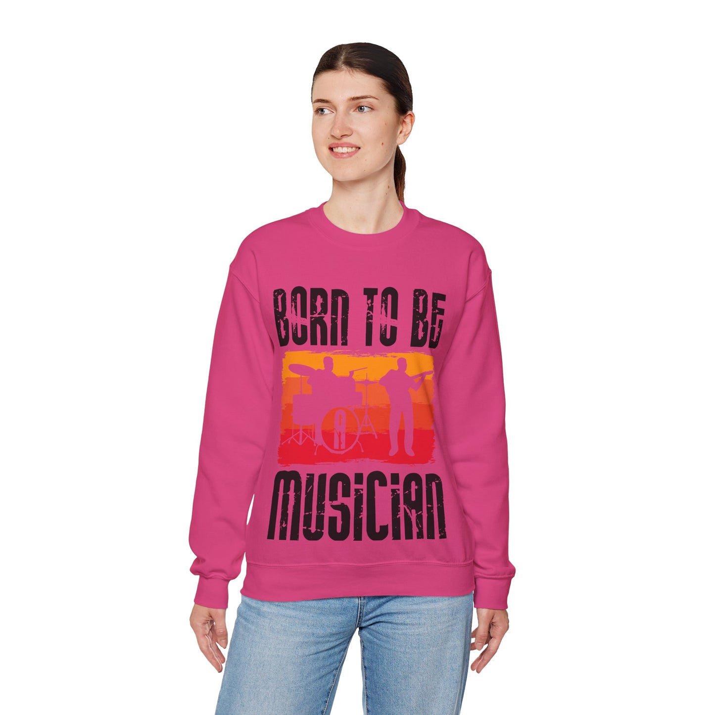 Musician Sweatshirt - "Born To Be Musician" Vintage Band Crewneck