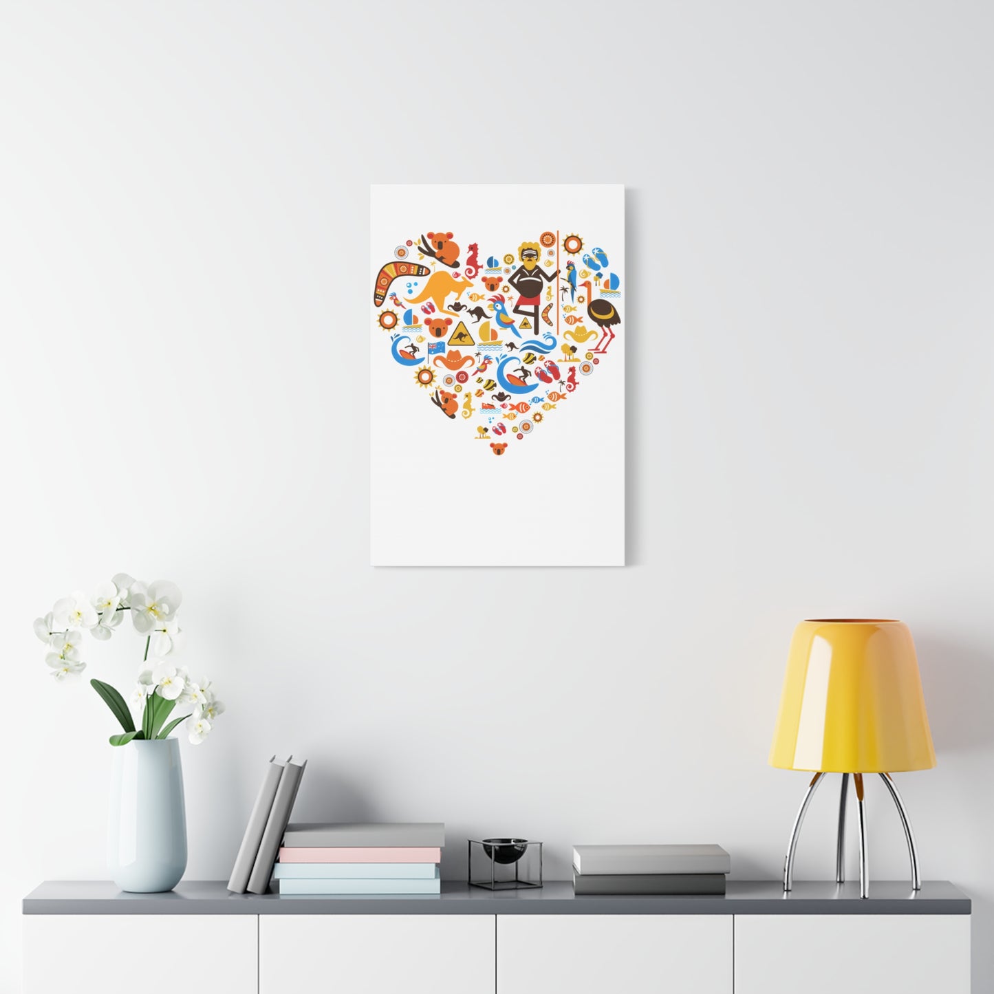 Heart Art Canvas Print - Australian Landscape Decor
