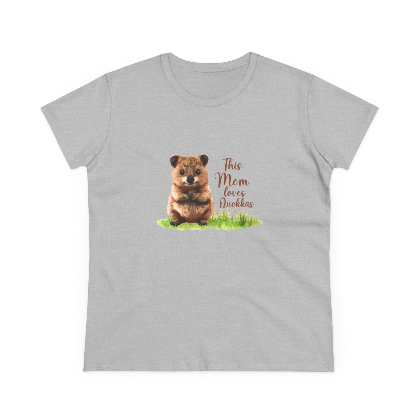 This Mom Loves Quokkas Graphic T-Shirt, Eco-Friendly Cotton Shirt
