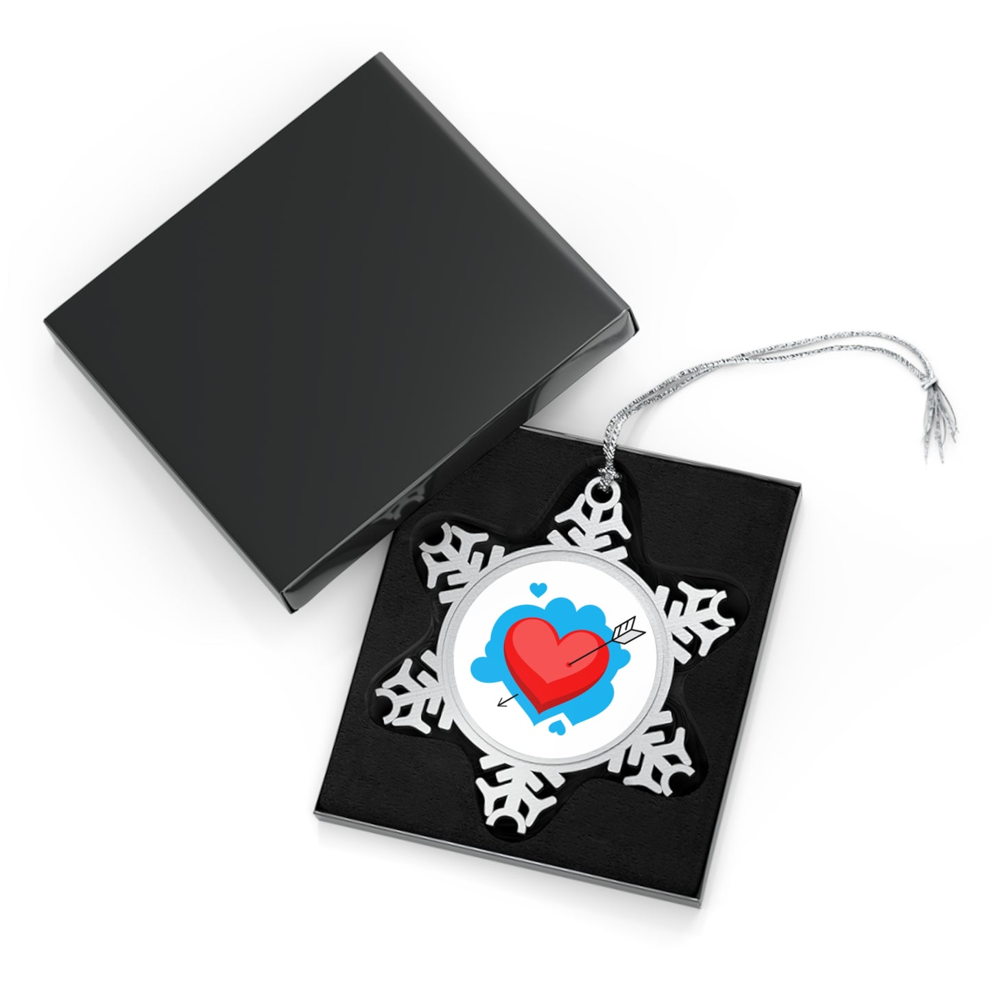 Pewter Snowflake Ornament — Heart & Arrow Holiday Decoration