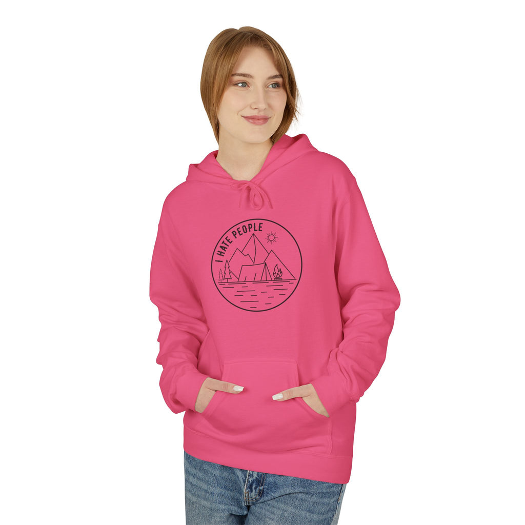 Adventure Camp Hoodie — 'Make People' Minimal Mountain & Lake Design