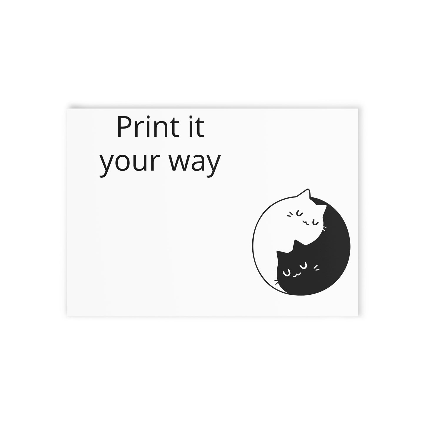 Holiday Card — Customizable Pet Paw & Cat Heart Design (Two-Sided)