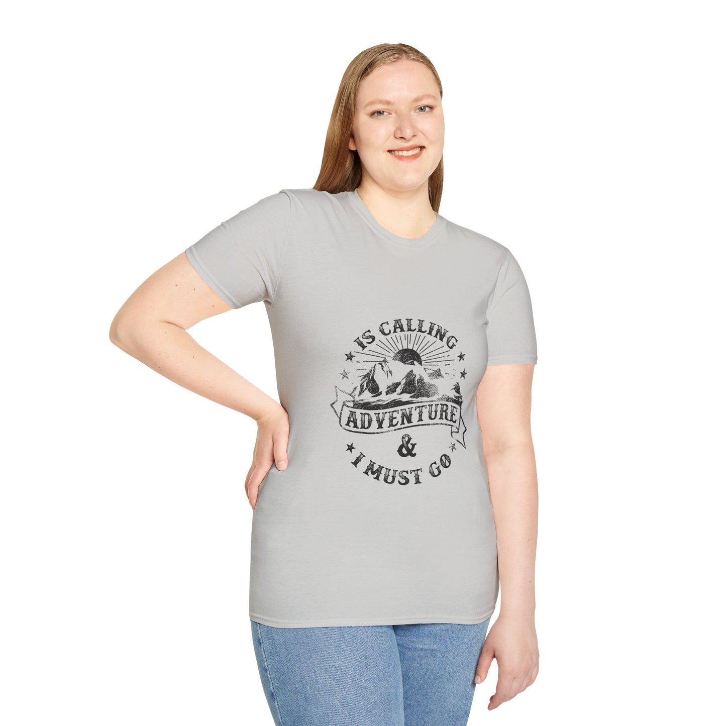 Adventure Is Calling Unisex Softstyle T-Shirt - Outdoor Enthusiast Tee