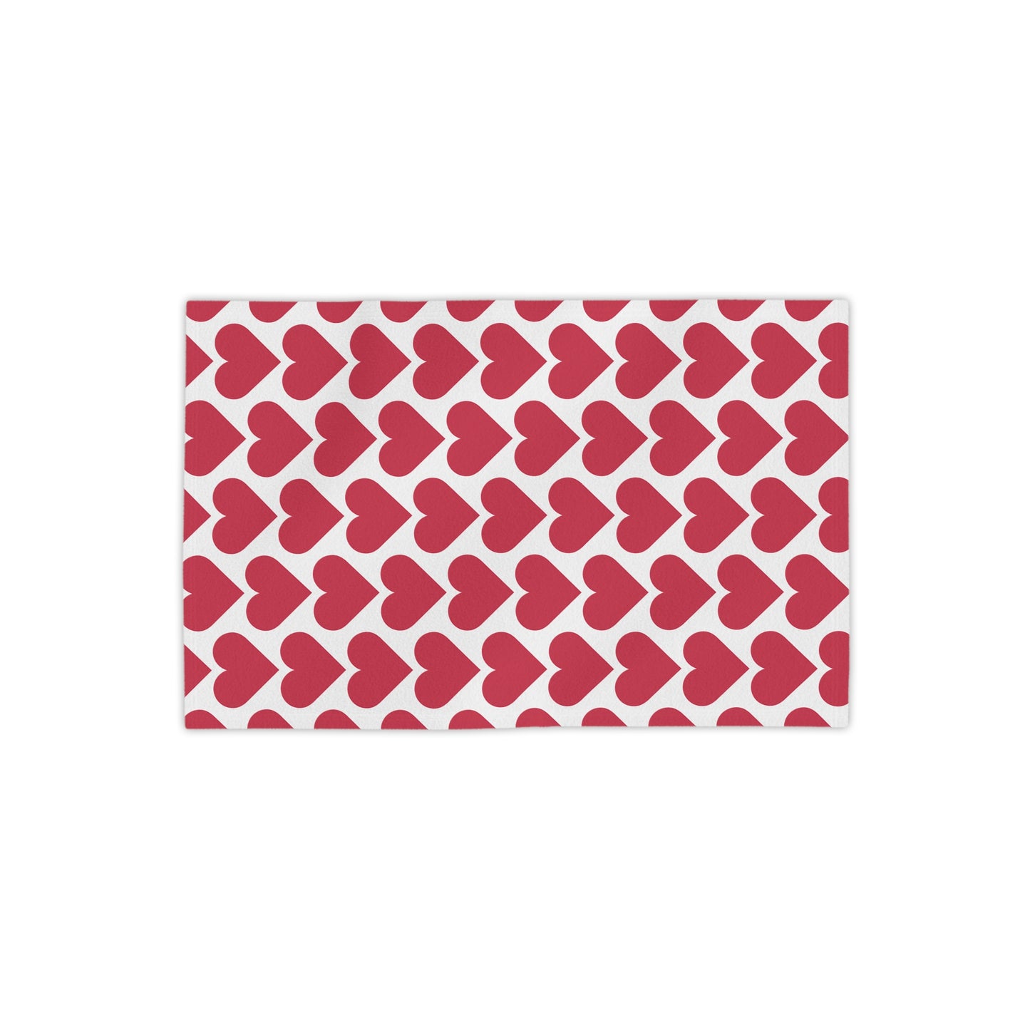 Red Heart Pattern Beach Towel — Valentine’s Day Romantic Pool & Beach Towel