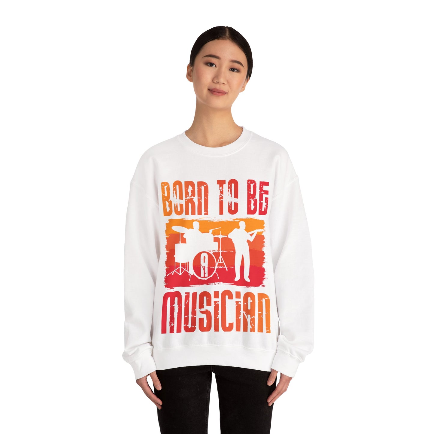 Born to Be Musician Crewneck Sweatshirt - Perfect for Music Lovers