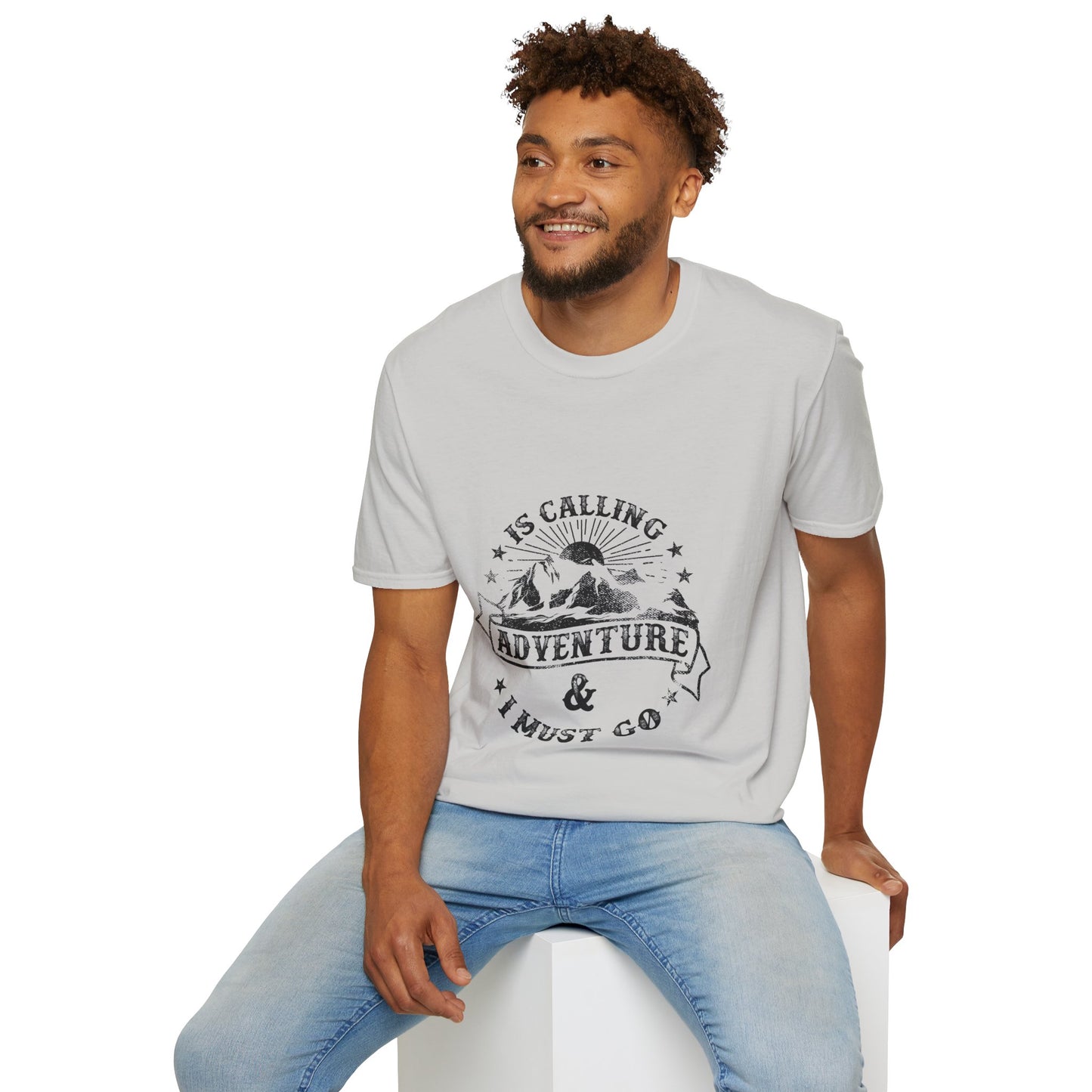 Adventure Is Calling Unisex Softstyle T-Shirt - Outdoor Enthusiast Tee