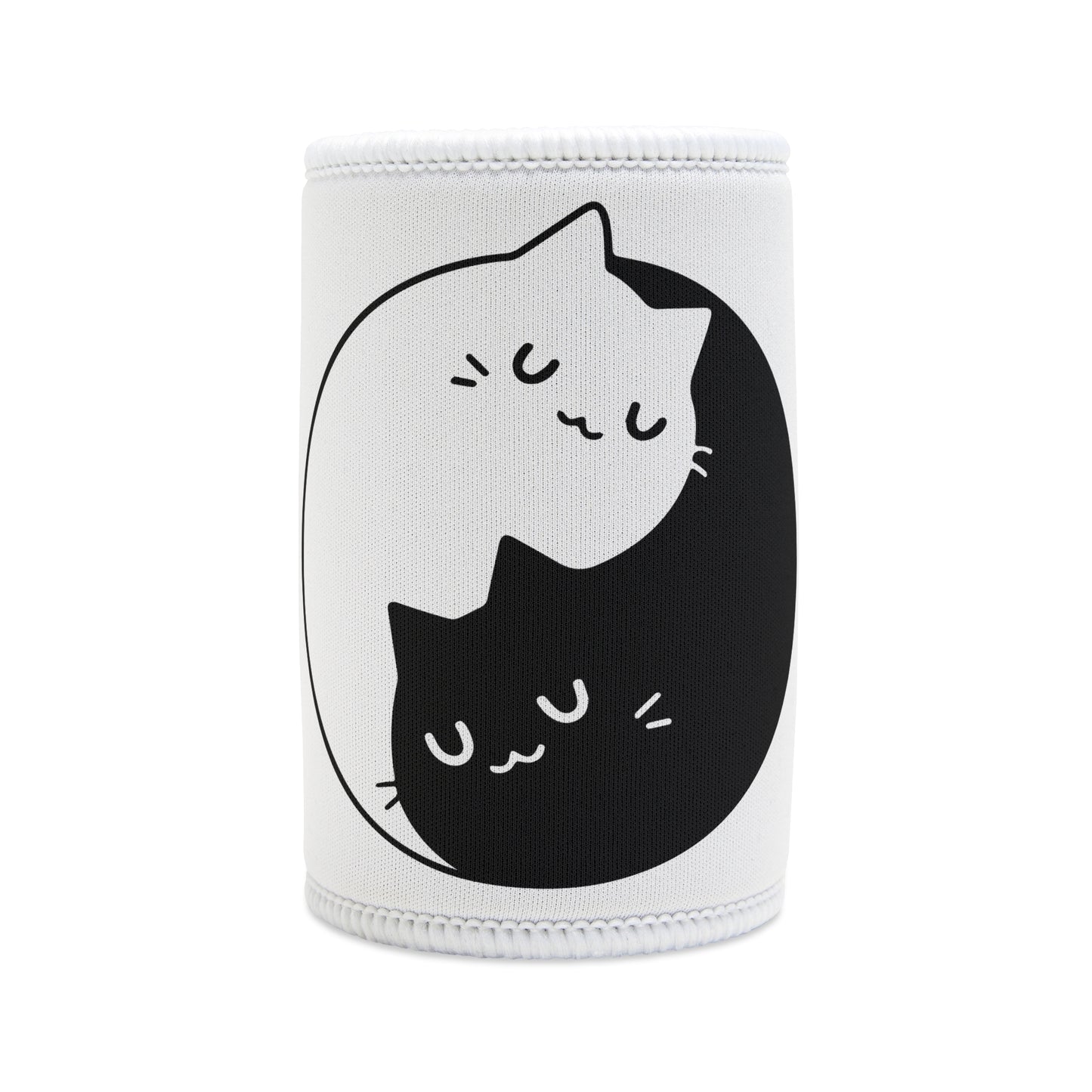 Stubby Cooler — Yin Yang Cat Stubby Holder Can Cooler