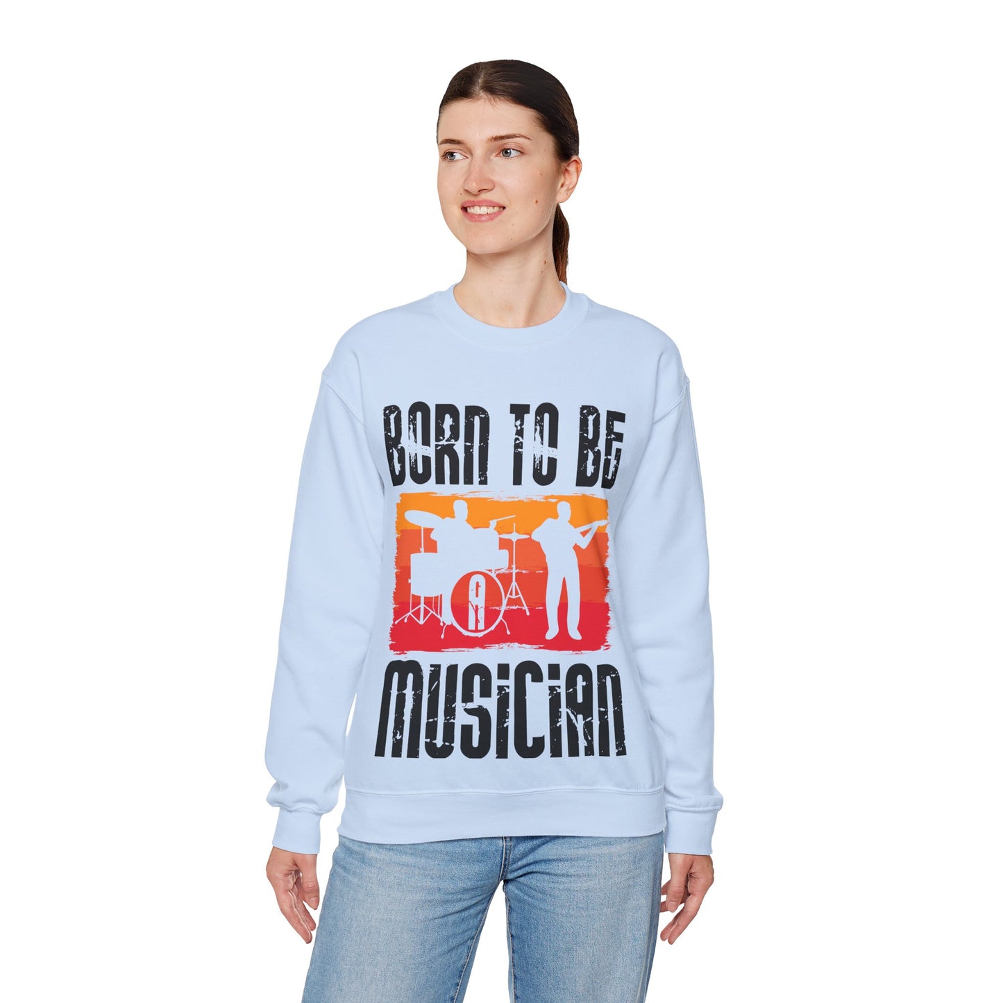 Musician Sweatshirt - "Born To Be Musician" Vintage Band Crewneck