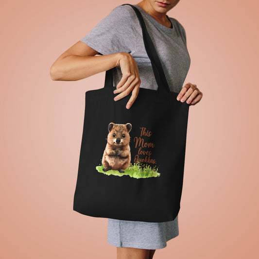 Tote Bag — "This Mom Loves Quokkas" Cute Quokka Mom Tote, Animal Lover Gift