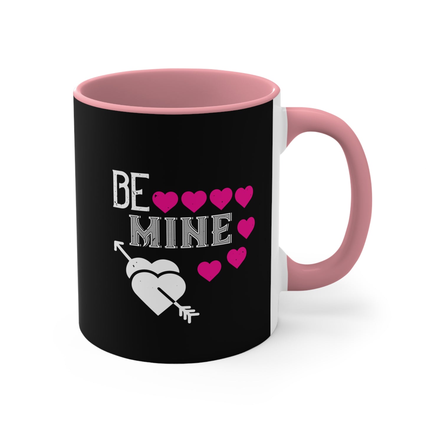 Black & Red Accent Mug — Bold Color Accent 11oz Coffee Cup