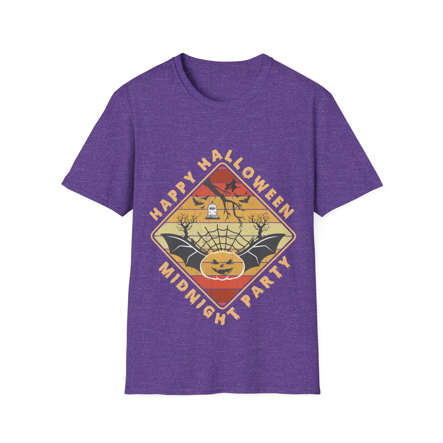 Unisex Halloween Tee - Happy Halloween Midnight Party T-Shirt
