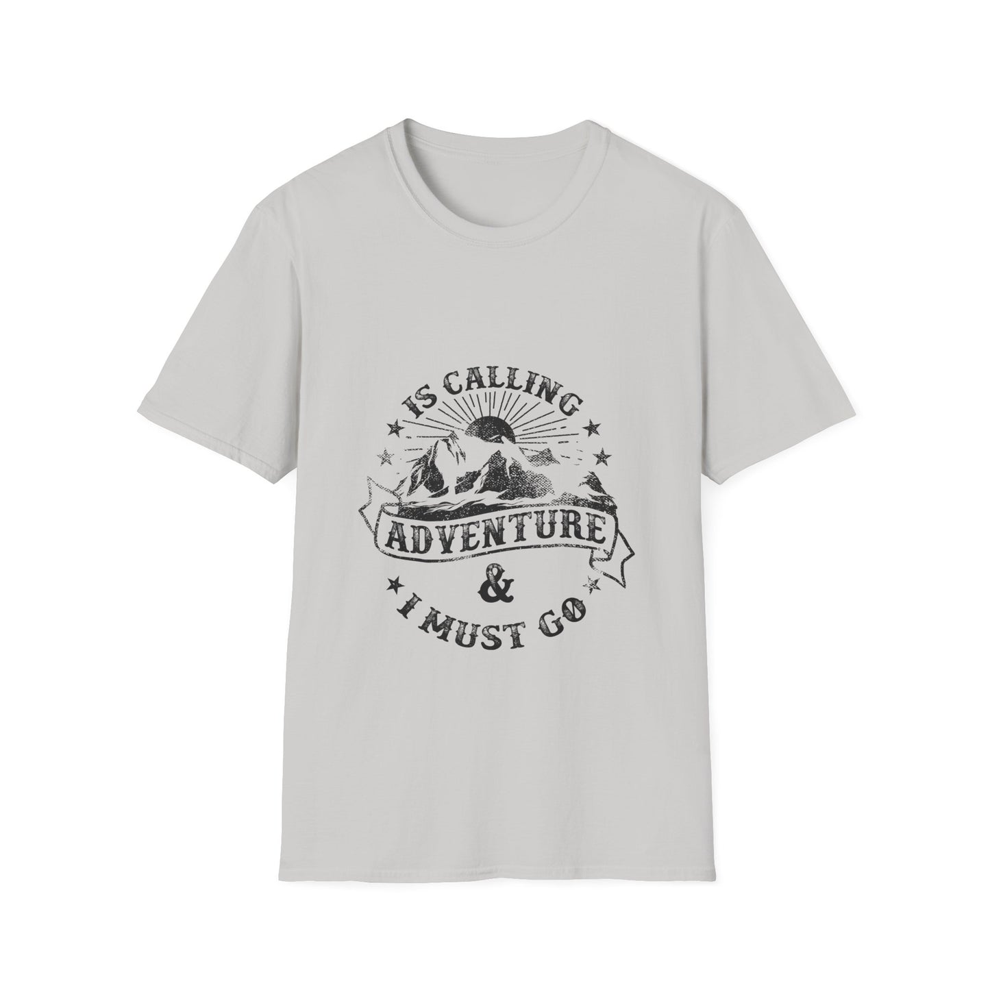 Adventure Is Calling Unisex Softstyle T-Shirt - Outdoor Enthusiast Tee