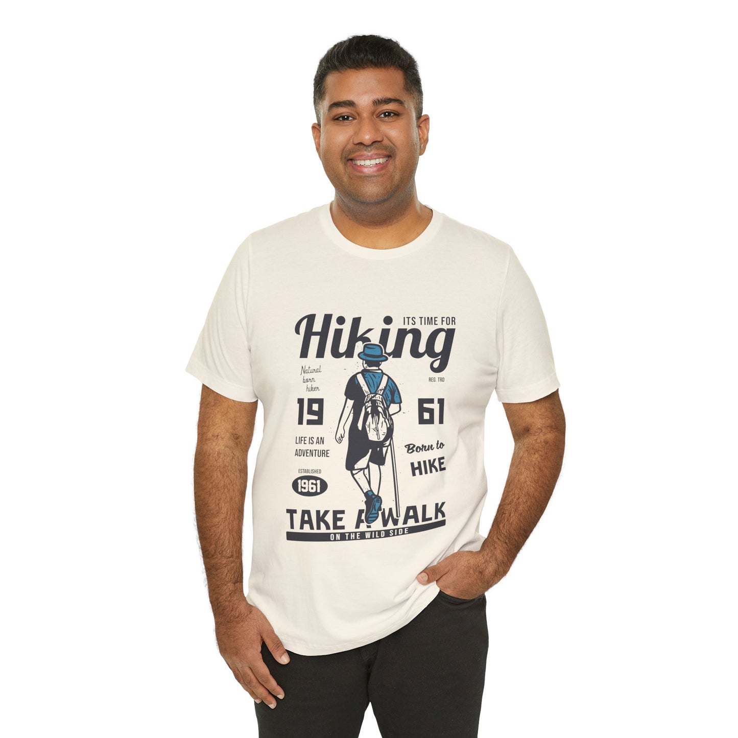 Hiking Tee — 'Take a Walk' Vintage Hiker Graphic T-Shirt