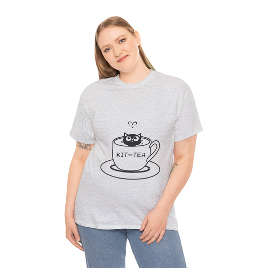 Kit-Tea Cat Tee — Cute Cat in a Teacup Graphic T-Shirt