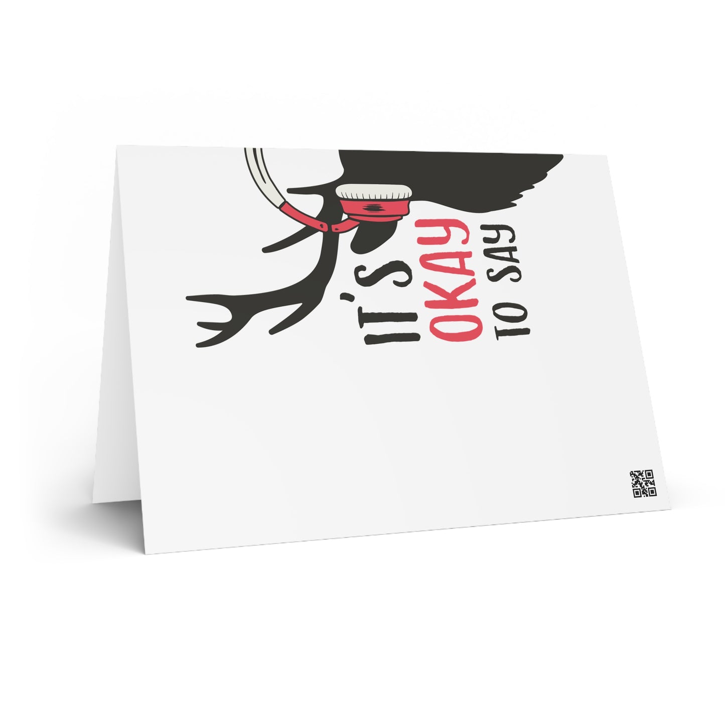 Holiday Reindeer Greeting Card — "It's Okay to Say" Ho Ho Ho Christmas Card