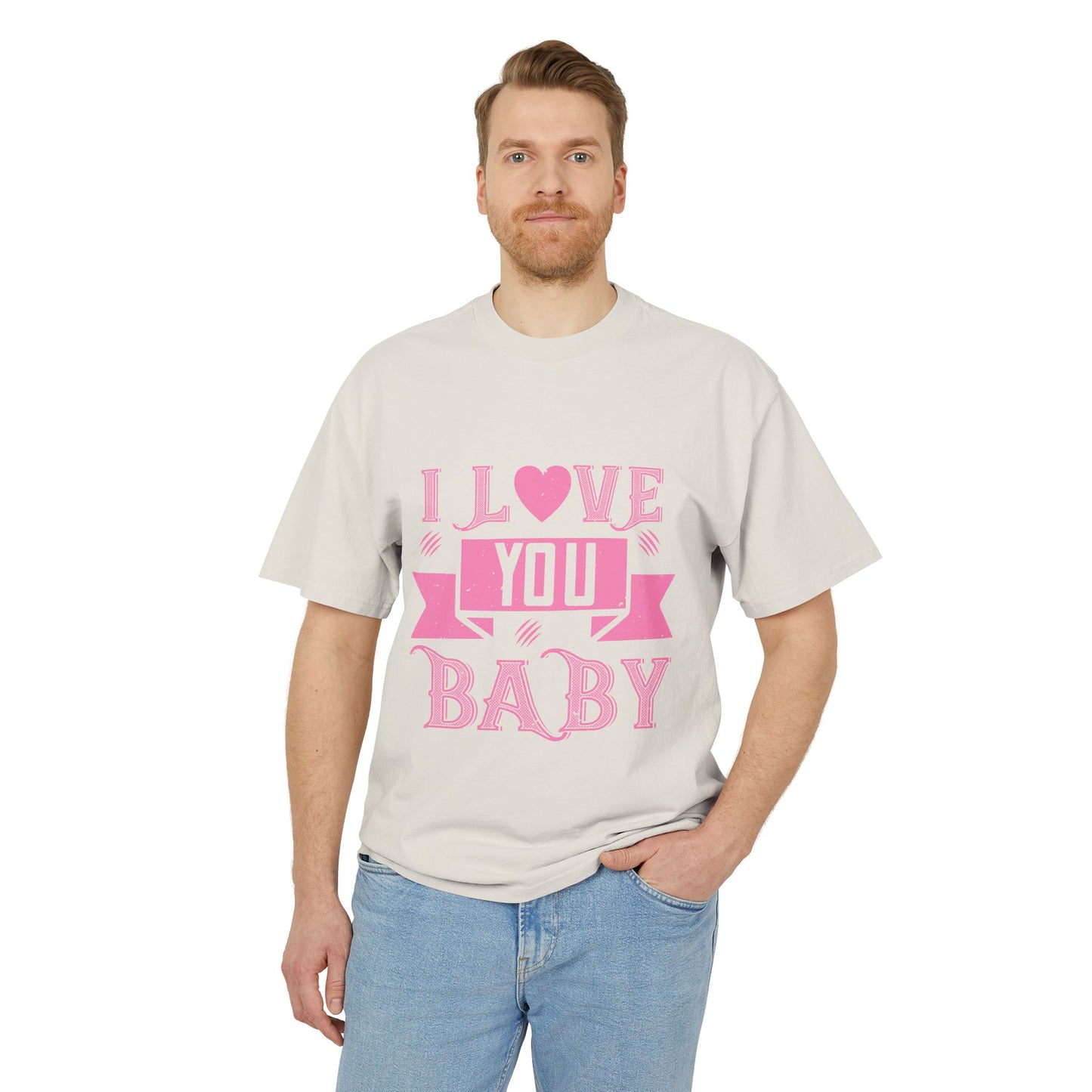 I Love You Baby Tee — Vintage Pink Romantic Graphic T‑Shirt