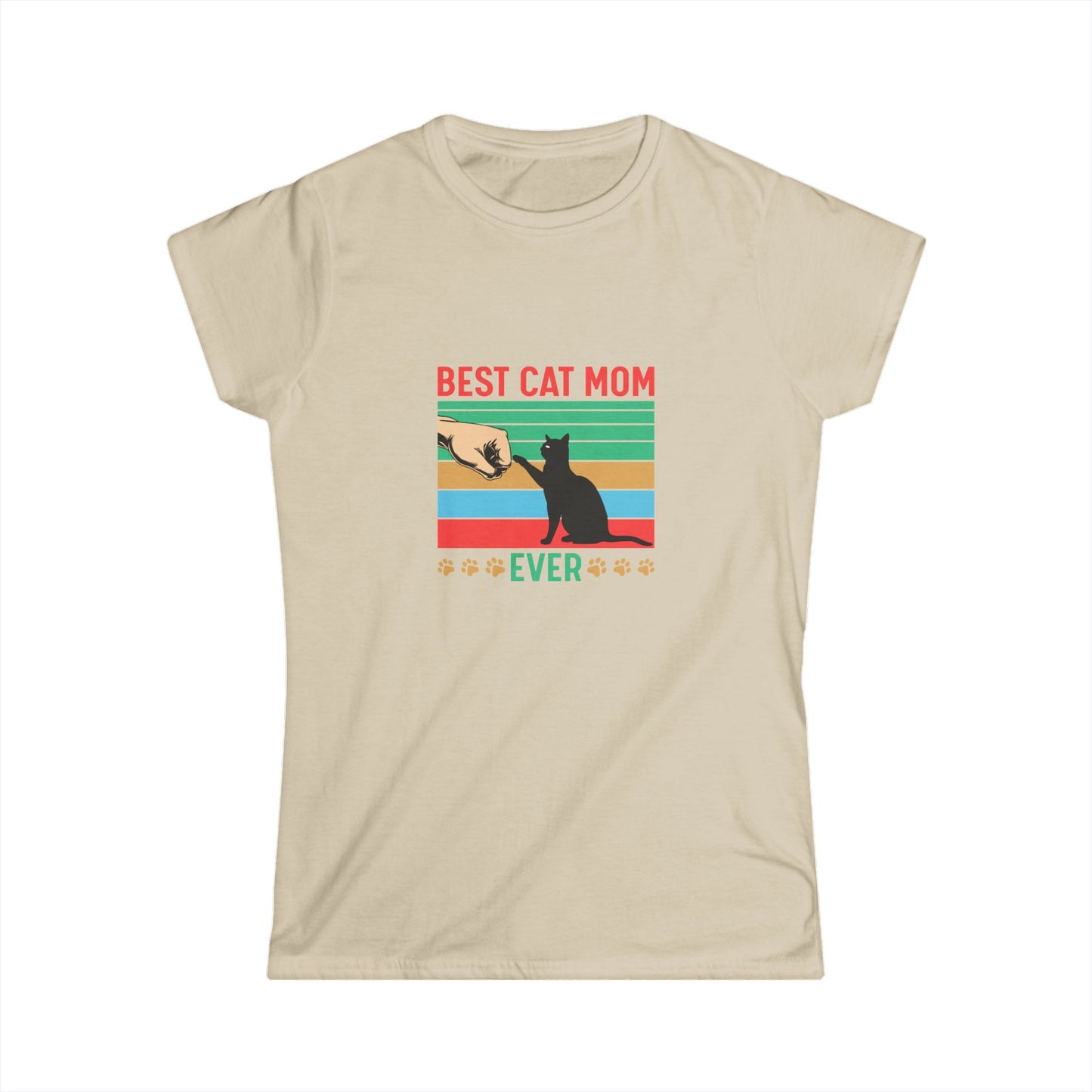 Best Cat Mom Ever T-Shirt — Retro Cat Mom Gift Tee