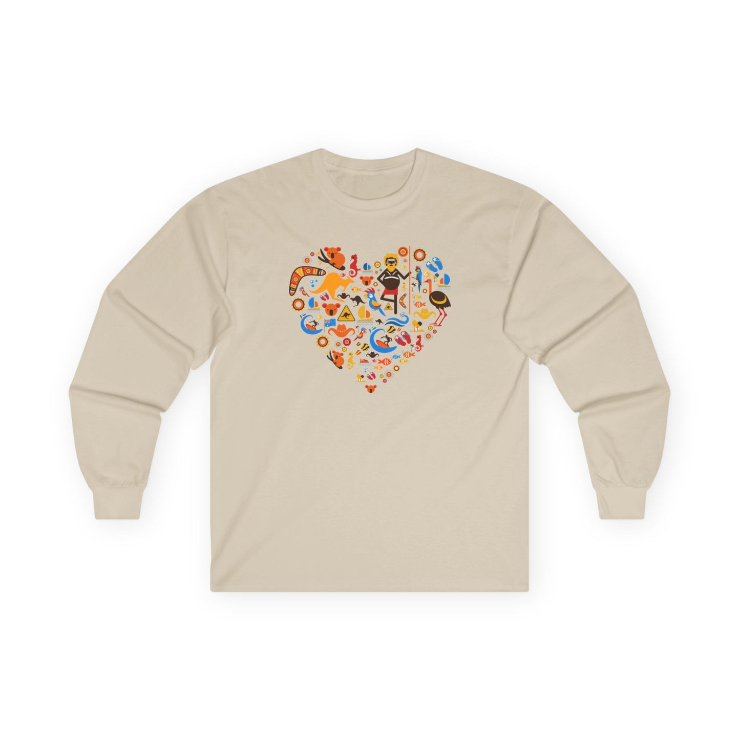 Summer Surf Heart Long Sleeve Tee — "Enjoy the Summer" Surf Graphic