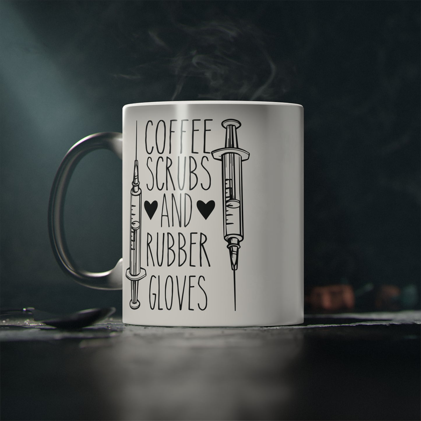 Magic Mug - Coffe Scrubs and Rubber Gloves