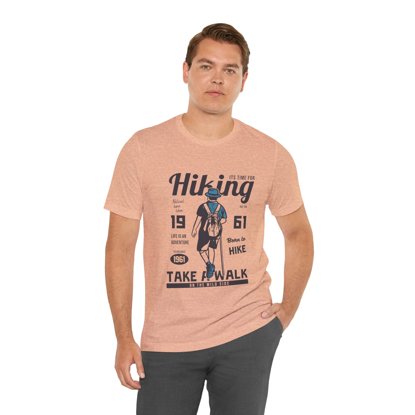 Hiking Tee — 'Take a Walk' Vintage Hiker Graphic T-Shirt