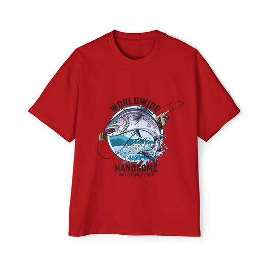 Fishing Tee — "Worldwide Handsome" Bass & Tackle Shop Graphic Shirt