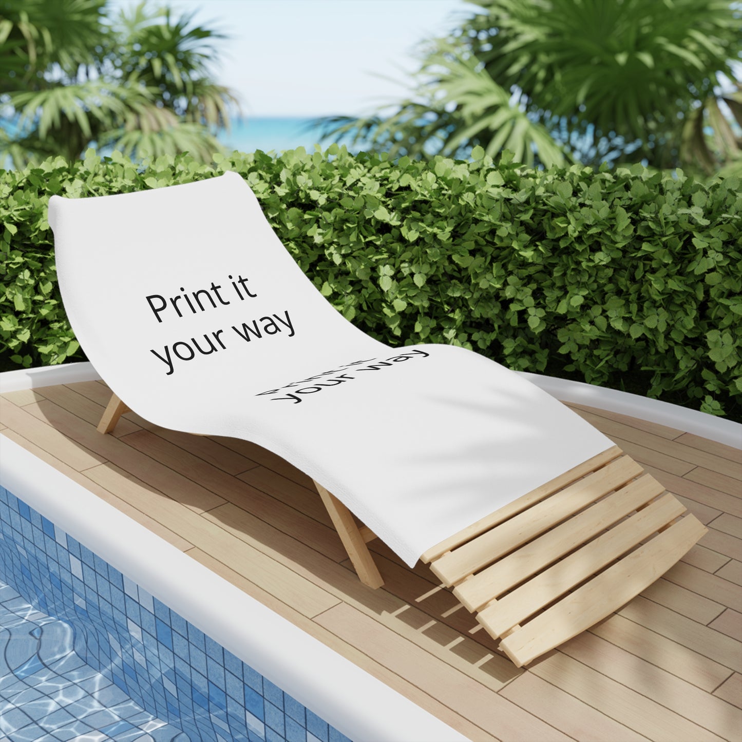 Customizable 'Print It Your Way' Beach Towel — Personalized Lightweight Beach & Pool Towel