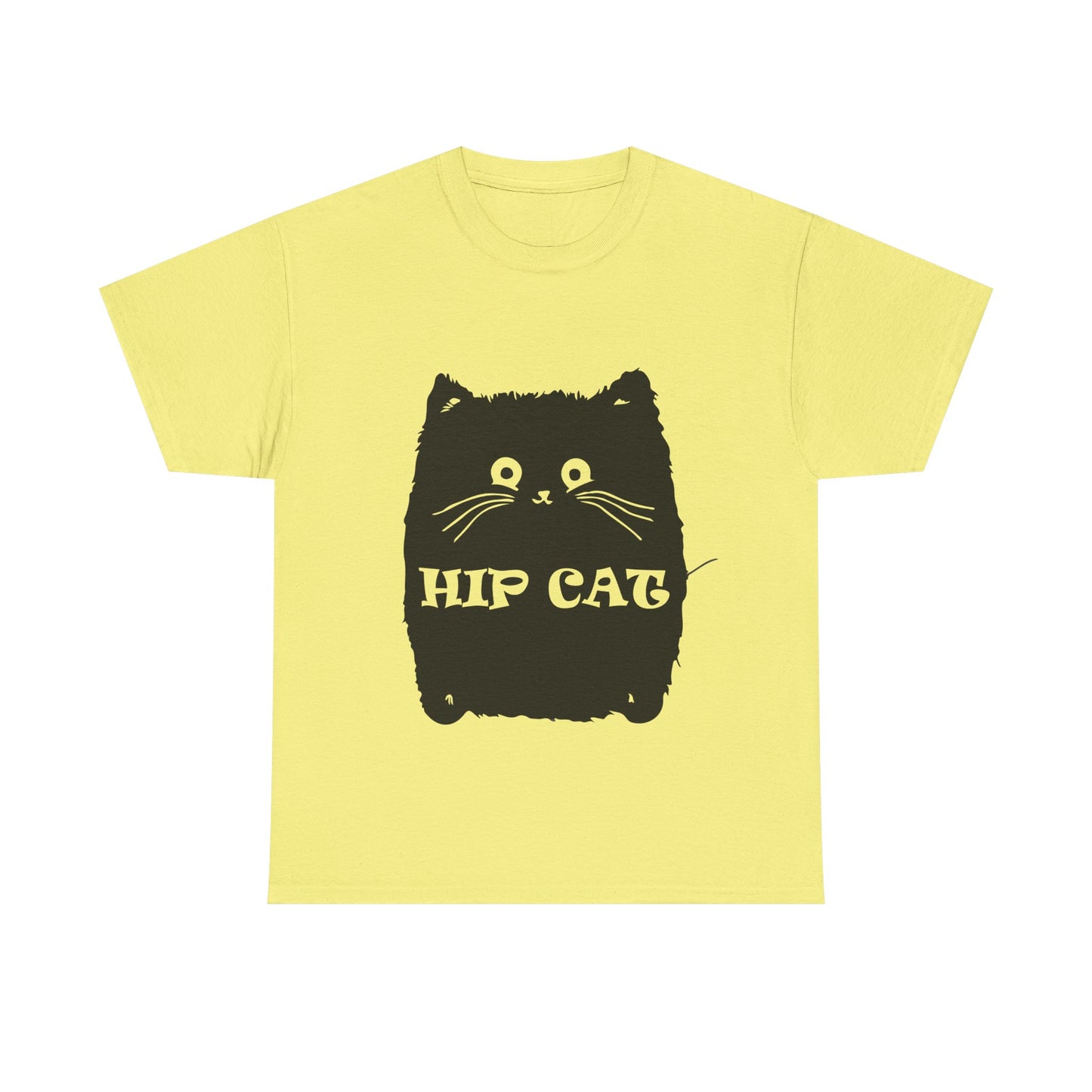 Funny Hip Cat Unisex Heavy Cotton Tee