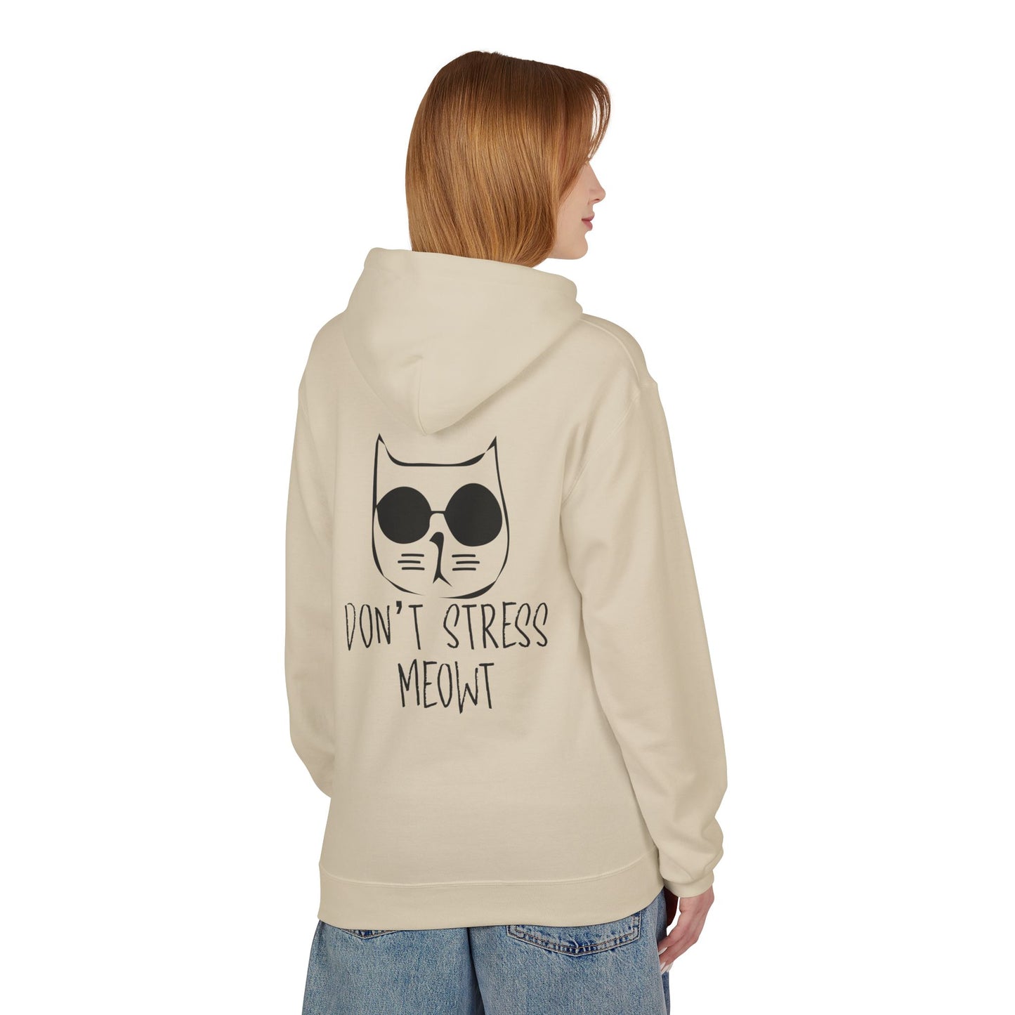 Cool Cat Vibes Hoodie - Cozy Fleece Pullover