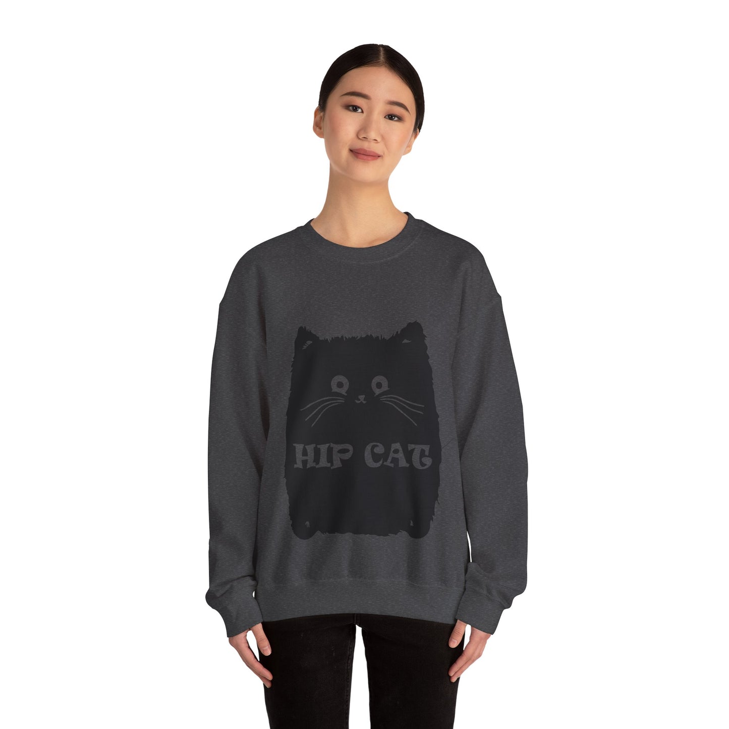 Hip Cat Unisex Sweatshirt - Cute Cat Lover Gift