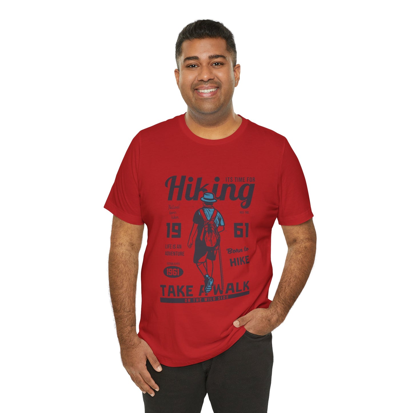 Hiking Tee — 'Take a Walk' Vintage Hiker Graphic T-Shirt