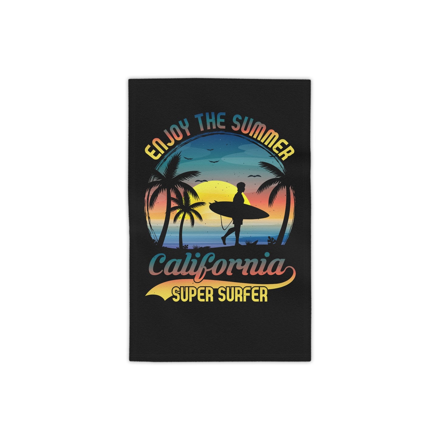 California Super Surfer Beach Towel — Enjoy the Summer Surf Design
