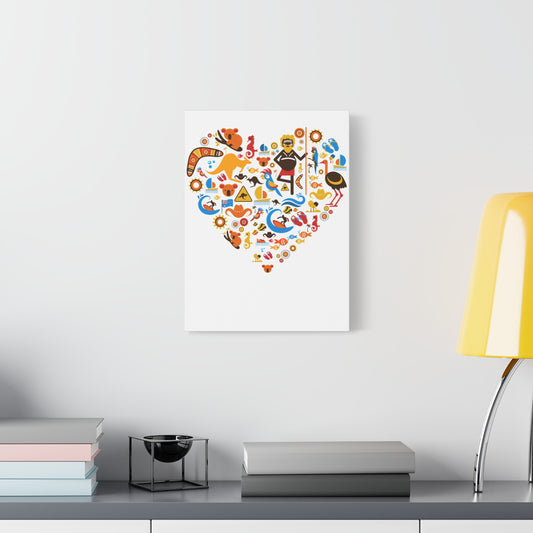 Heart Art Canvas Print - Australian Landscape Decor