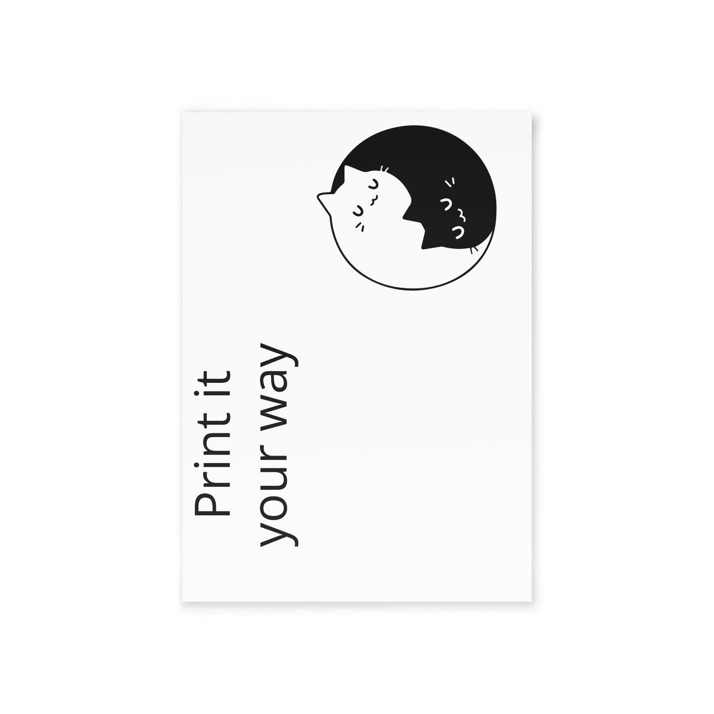 Holiday Card — Customizable Pet Paw & Cat Heart Design (Two-Sided)