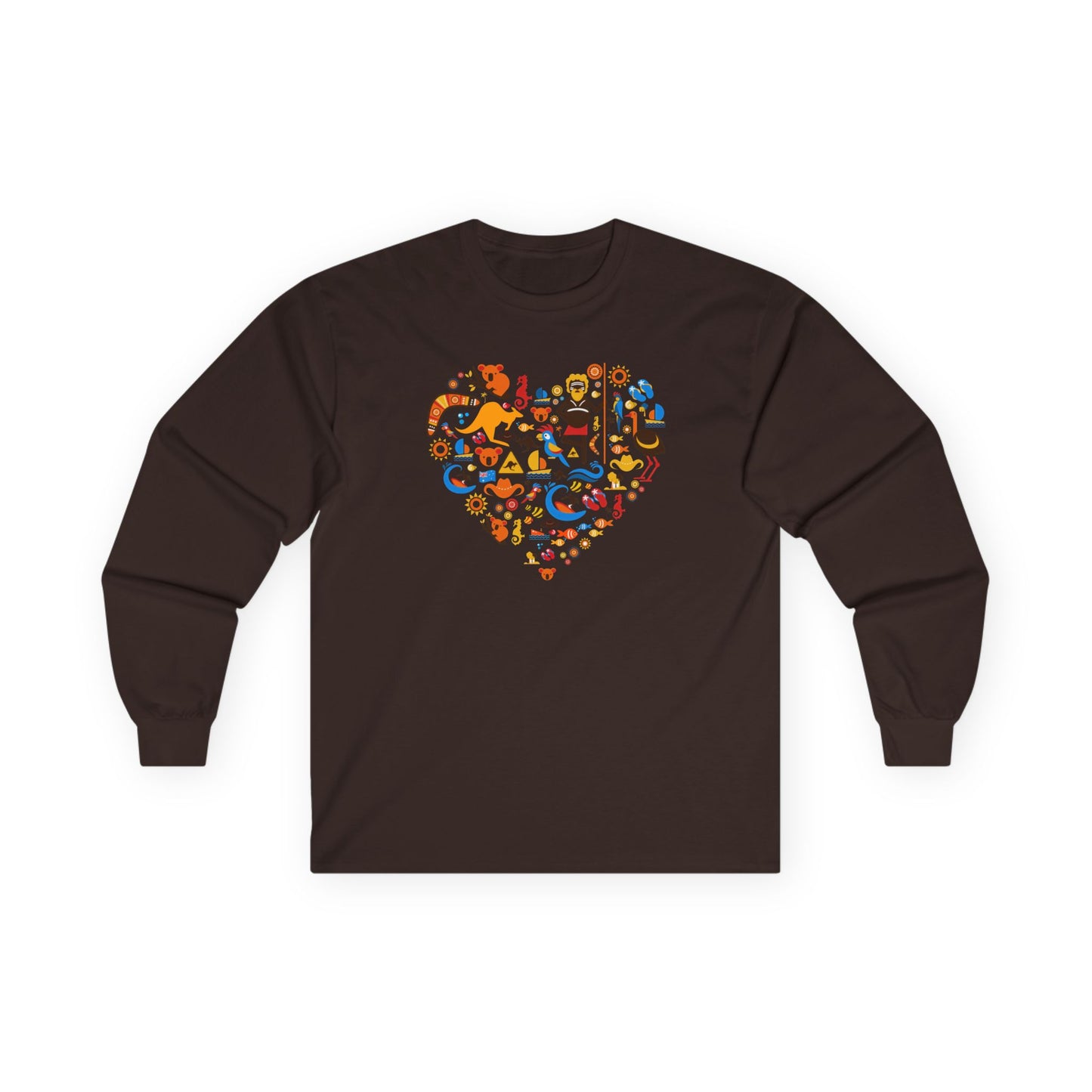 Summer Surf Heart Long Sleeve Tee — "Enjoy the Summer" Surf Graphic