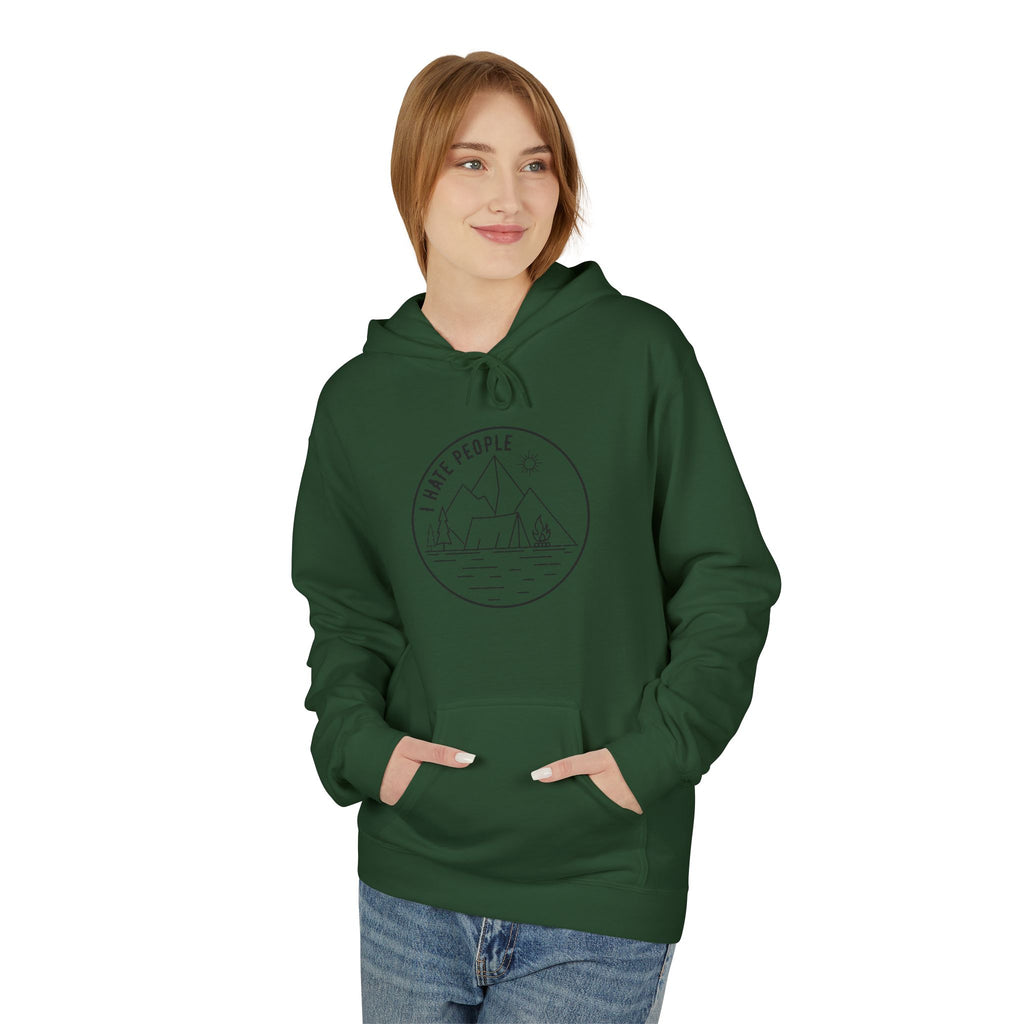 Adventure Camp Hoodie — 'Make People' Minimal Mountain & Lake Design