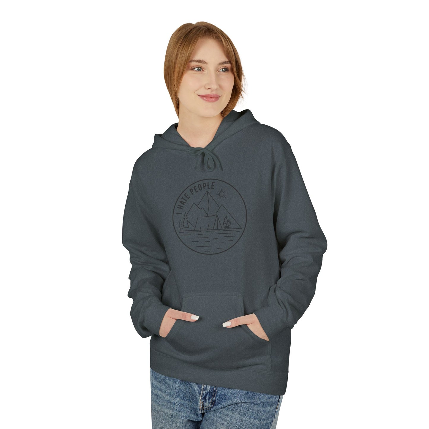 Adventure Camp Hoodie — 'Make People' Minimal Mountain & Lake Design
