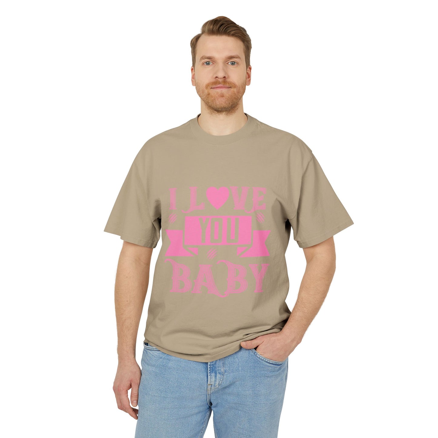 I Love You Baby Tee — Vintage Pink Romantic Graphic T‑Shirt