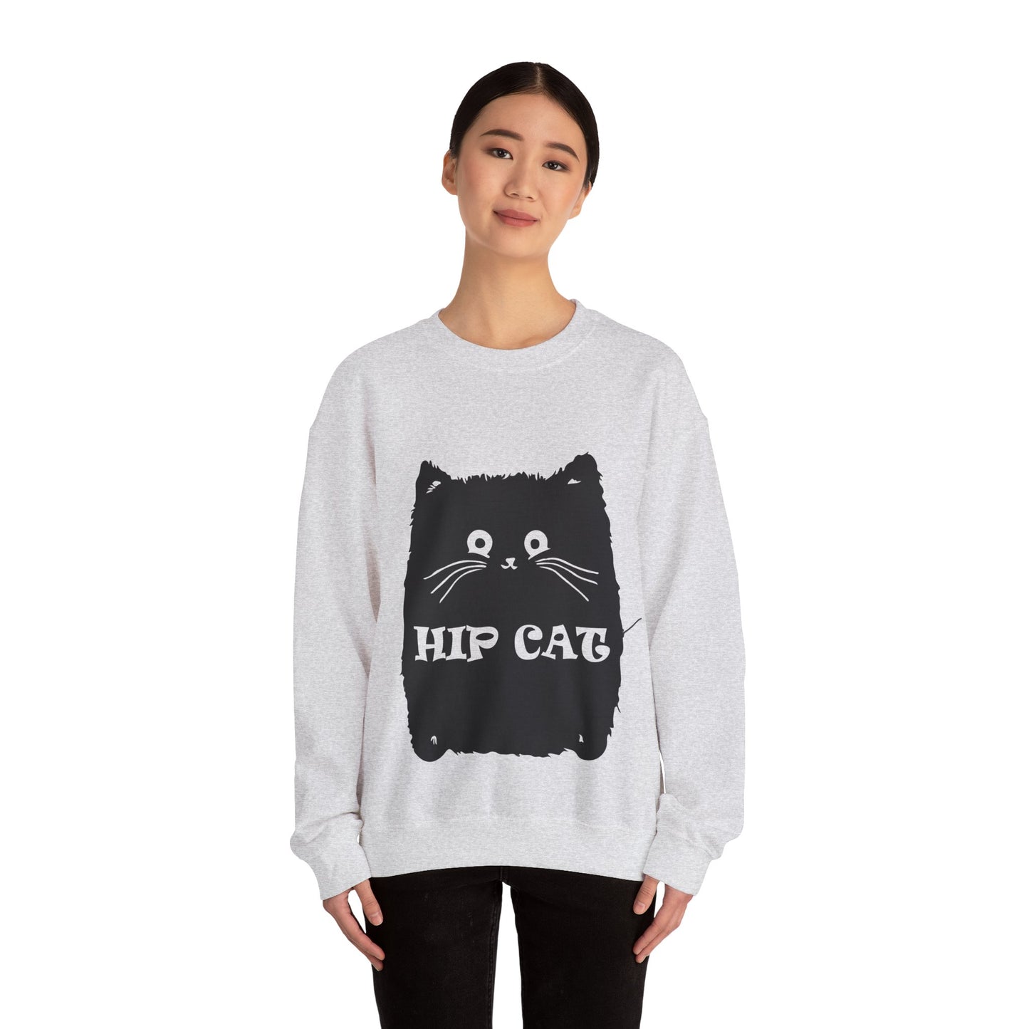 Hip Cat Unisex Sweatshirt - Cute Cat Lover Gift