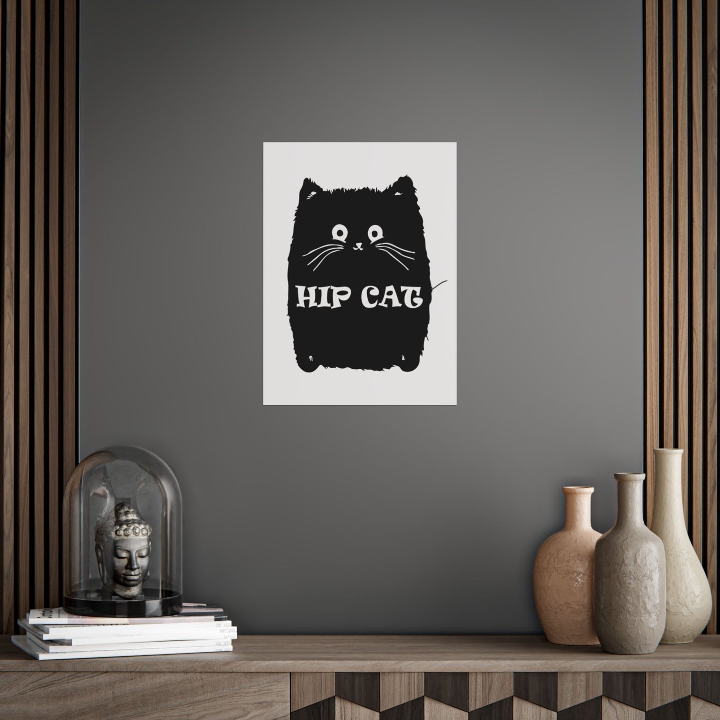 Cool Cat Wall Art - Hip Cat Unframed Poster for Cat Lovers