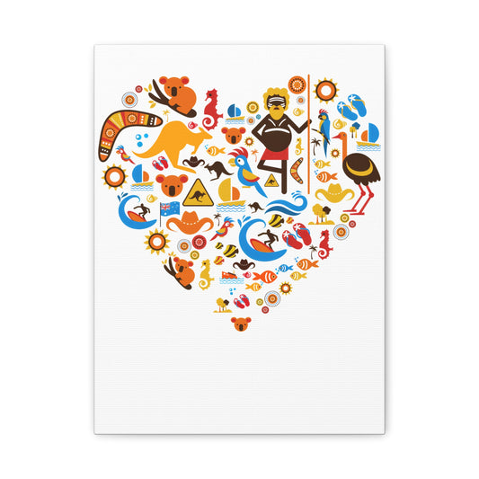 Heart Art Canvas Print - Australian Landscape Decor