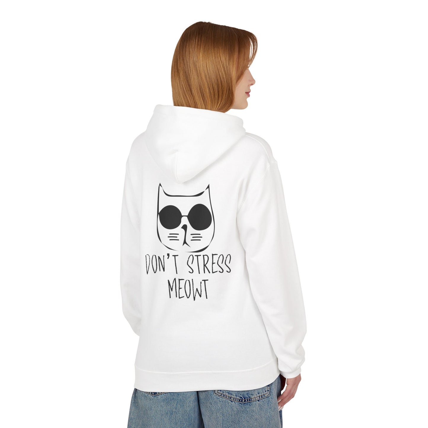Cool Cat Vibes Hoodie - Cozy Fleece Pullover