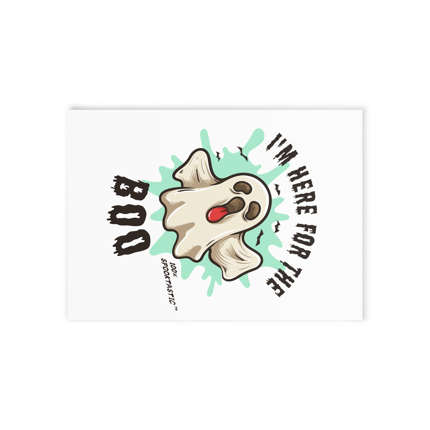 Spooky Holiday Cards - I'm Here for the Boo, Halloween Greetings, Ghost-Themed Cards, Cute Card Set, Festive Note Cards