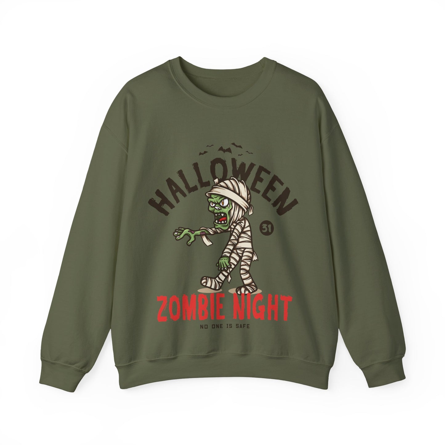 Zombie Night Halloween Sweatshirt - Unisex Halloween Clothing