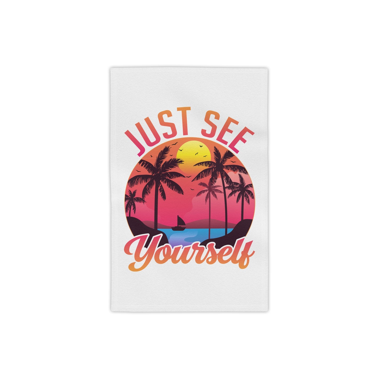 Tropical Beach Towels with Motivational Quote