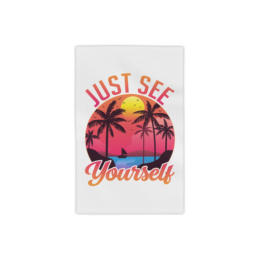 Tropical Beach Towels with Motivational Quote
