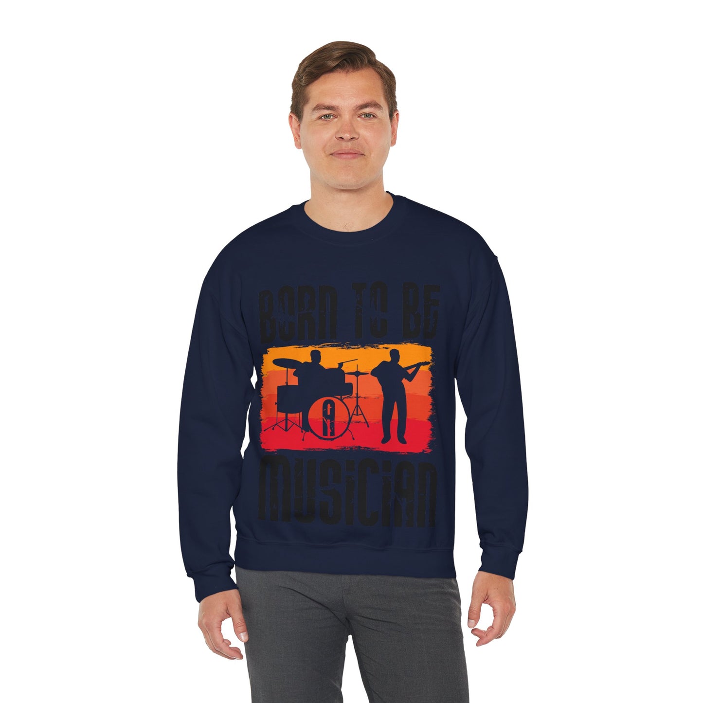 Musician Sweatshirt - "Born To Be Musician" Vintage Band Crewneck