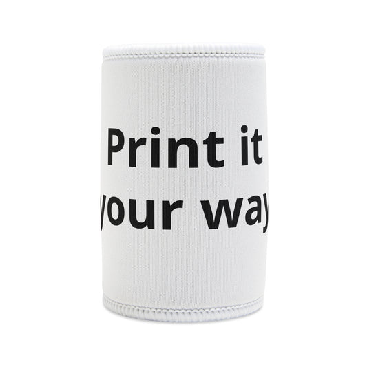 Stubby Cooler Can Koozie – Customizable White Neoprene Drink Sleeve