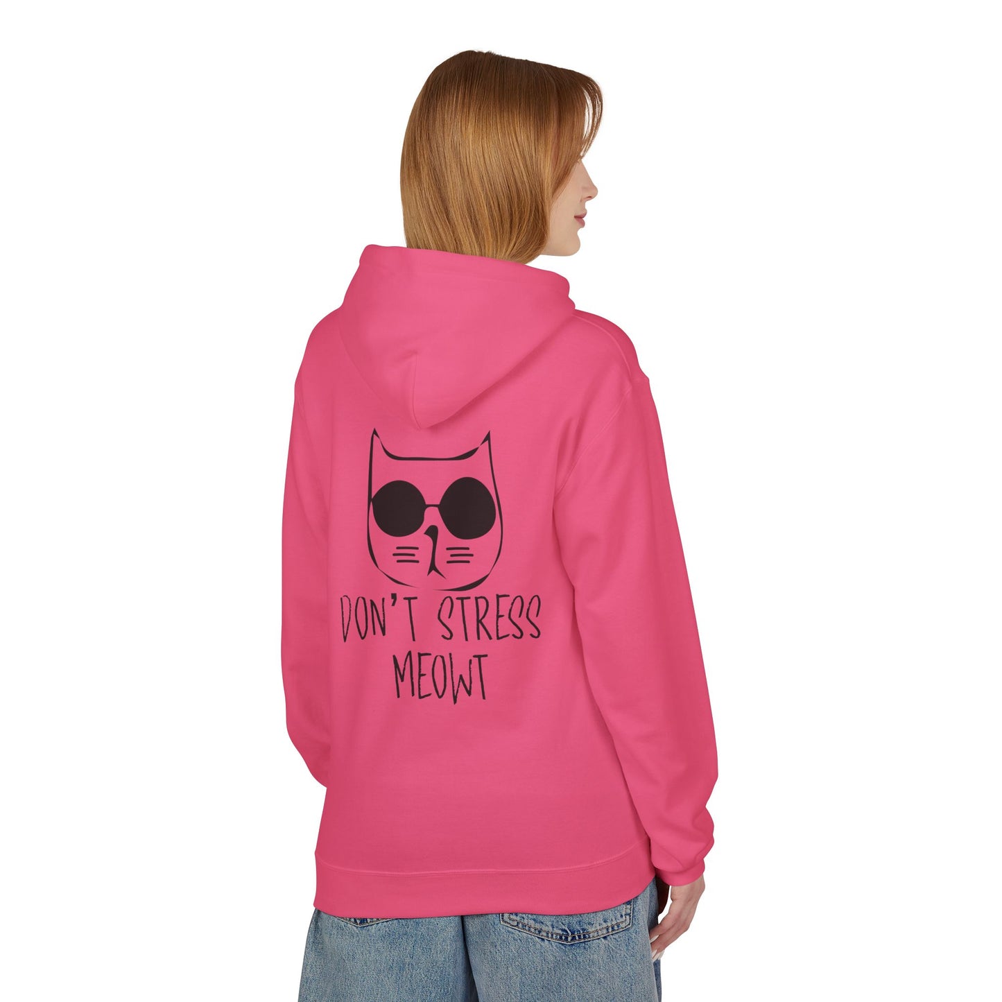 Cool Cat Vibes Hoodie - Cozy Fleece Pullover