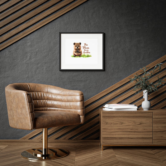 Quokka Mom Framed Poster — "This Mom Loves Quokkas" Matte Wall Art