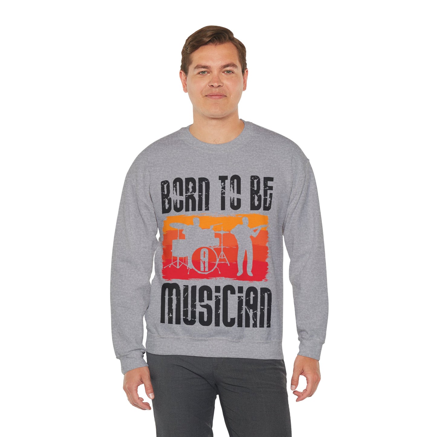Musician Sweatshirt - "Born To Be Musician" Vintage Band Crewneck